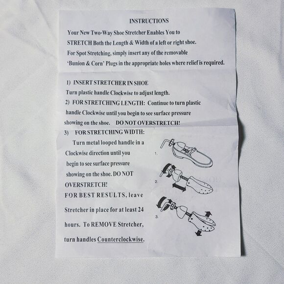 One Pair 2-way Wooden Adjustable Shoe Stretcher for Men Women Size 9-13 - Picture 6 of 6